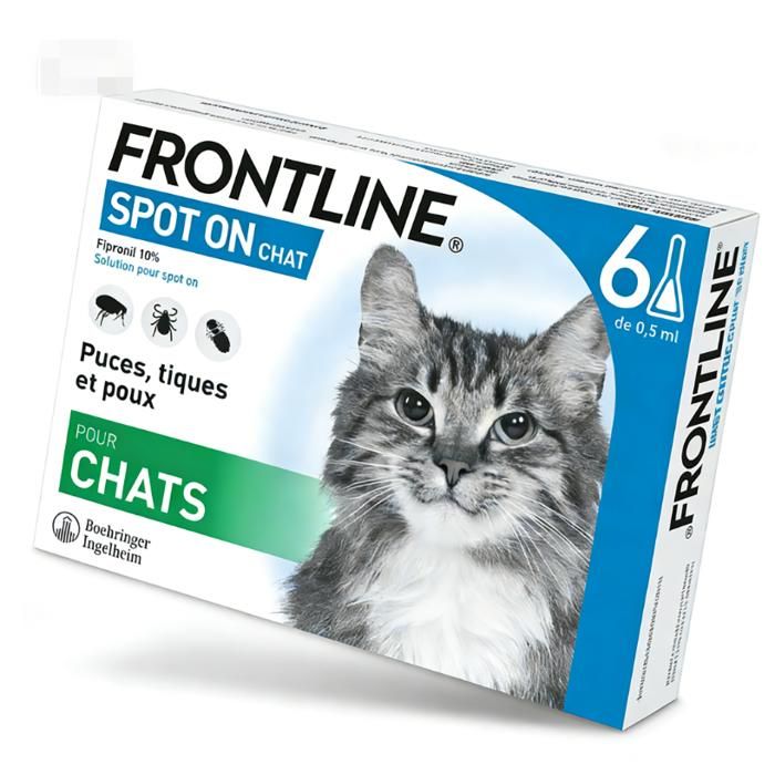 Comparer les prix de FRONTLINE® SPOT ON pour Chats – Protection Antiparasitaire - éliminant durablement puces, tiques et poux