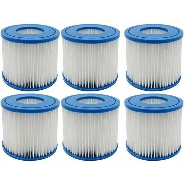 Lot de 6 Filtres pour Spa et Piscine Type D Cartouches Filtrantes de Rechange Compatibles avec Summer Waves Odipie