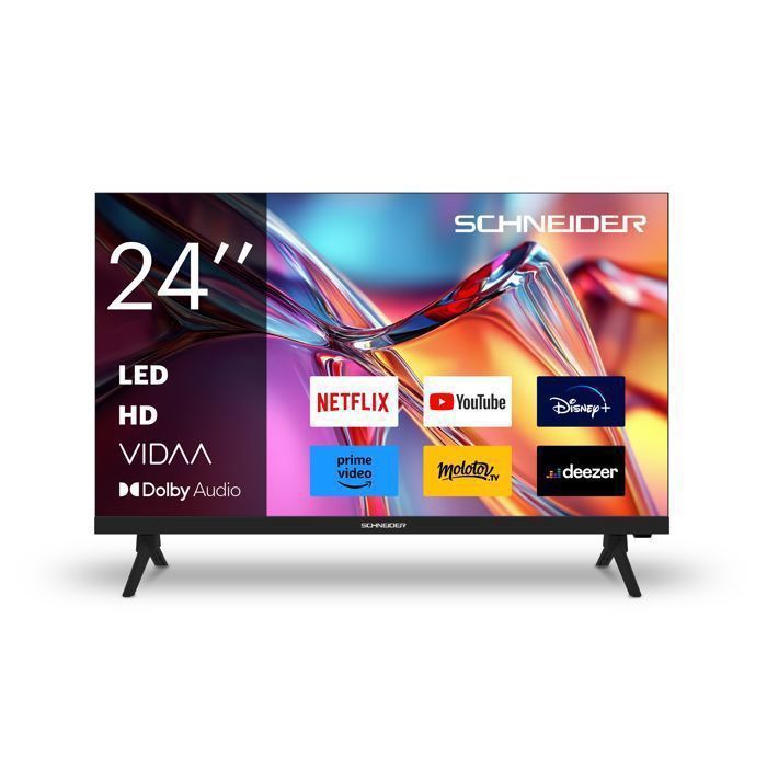 SCHNEIDER 24A2 Téléviseur LED FHD 24 60cm Smart Vidaa 1920 x 1080 pix HD HDMIx3 USBx2 Dolby Netflix Youtube - vue 5