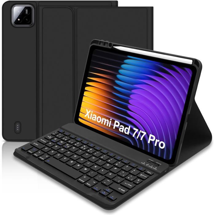 Étui Clavier Magnétique Pour Xiaomi Pad 7 Pro/7 (11,2") - Disposition QWERTZ Allemand - TPU Protecteur