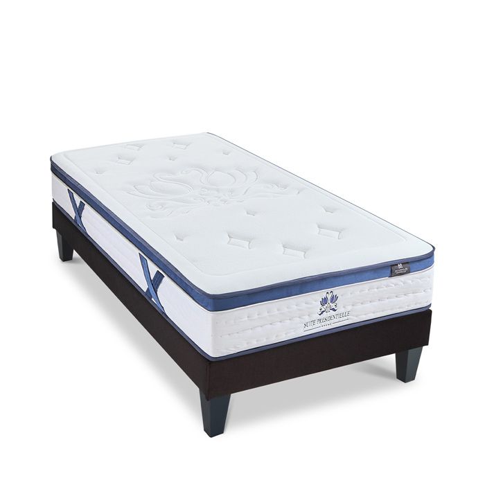 Ensemble Suite Présidentielle 90x200 cm Matelas Mousse + Sommier Bois Ensemble Suite Présidentielle 90x200 cm Matelas Mousse + Sommier Bois