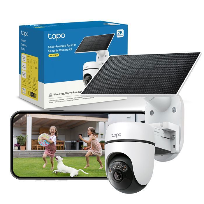 Kit Caméra WiFi solaire - Tapo C610 - Rotation 360° - Vision nocturne couleur - Batterie 6700mAh