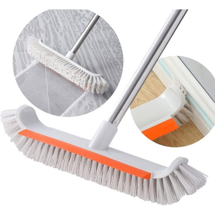 Balai brosse sol avec raclette - MHY® - Long manche 130 cm - Surface de ...