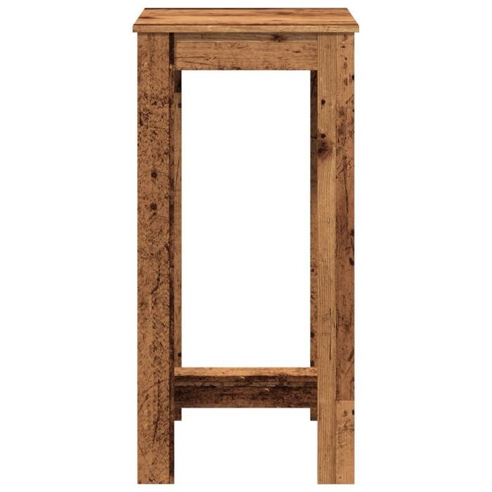 (NEW 2026)Table cuisine(Rectangle) SOLOMON Brun Table de bar - FAFA-TOP - Meuble de cuisine - vieux bois 51x50x103 5 cm - Bois ding