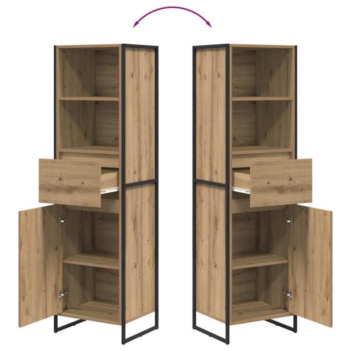 Rangement de cuisine - Bibliothèque Chêne artisan 43x36x150.5 cm Bois dingénierie - Buffet Vaisselier Rangement@991797