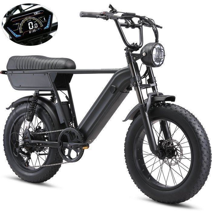 Vélo électrique YANGOR Y20 PlusMoteur 500WBatterie 48V 15AHFatbike 20*4.0Autonomie 100KM45KM/H7 VitessesHydrauliqueVtt Noir