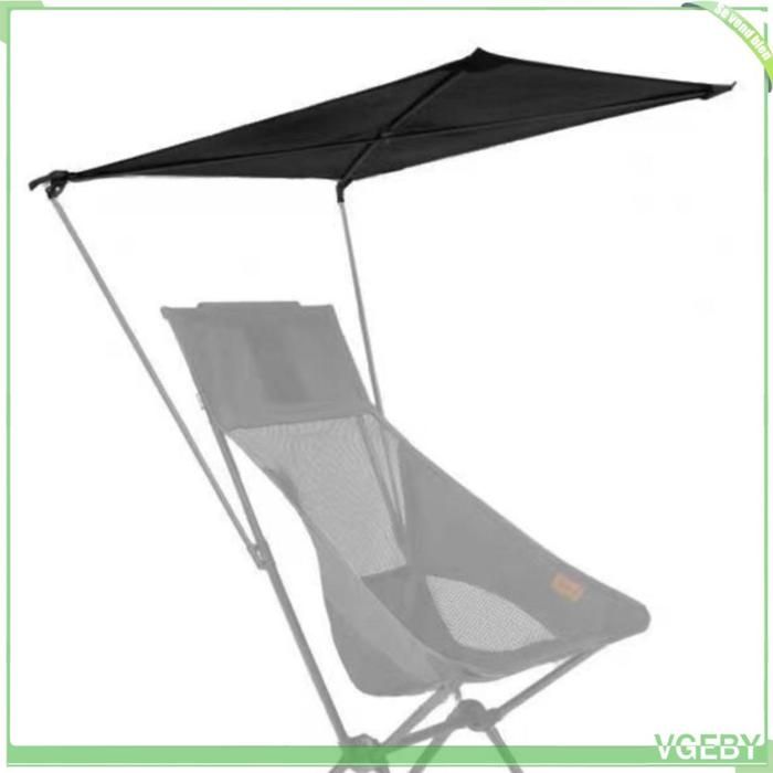 Fafeicy Auvent de chaise Auvent Pour Chaise De Camping Portable Chaise Lune Parasol Chaise De Plage ~~ sport moustiquaire Noir