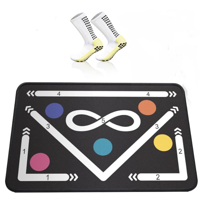 Tapis dentraînement de football 120x80cm pliable antidérapante avec 1 chaussettes idéal pour exercices de dribble - Gossfen - et