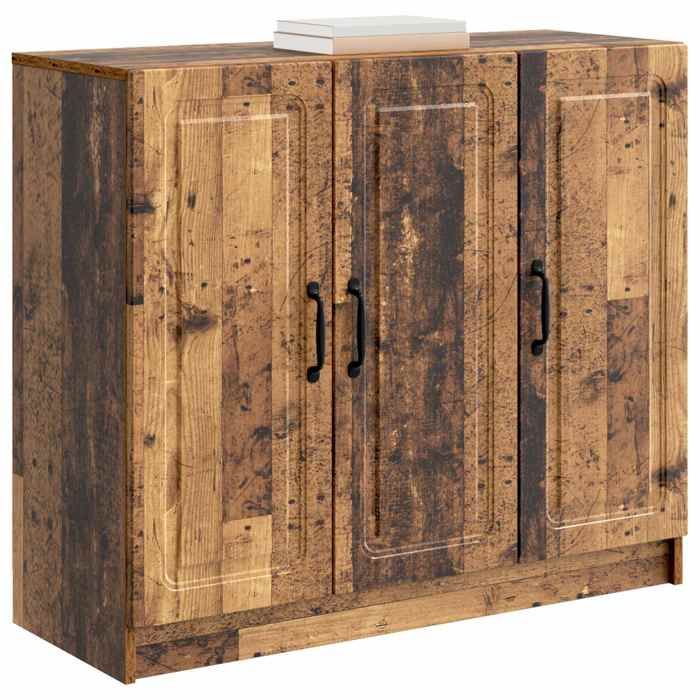 Buffet bas séjour{1 pièce}meuble de rangementdesign épuré Bois ancien 89 x 345 x 77 cm Bois dingénierie fsq97k54