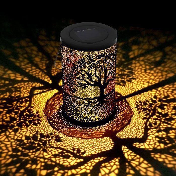 Lanterne solaire suspendue ou posée IP44 pour balcon jardin arbre