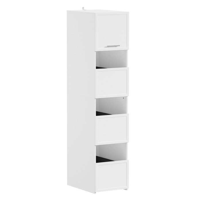 Armoire de rangement blanche - SoBuy - 4 portes - 4 tiroirs - 60×40×186 4 cm - Capacité de charge 120 kg Armoire de rangement blanche - SoBuy - 4 portes - 4 tiroirs - 60×40×186 4 cm - Capacité de charge 120 kg
