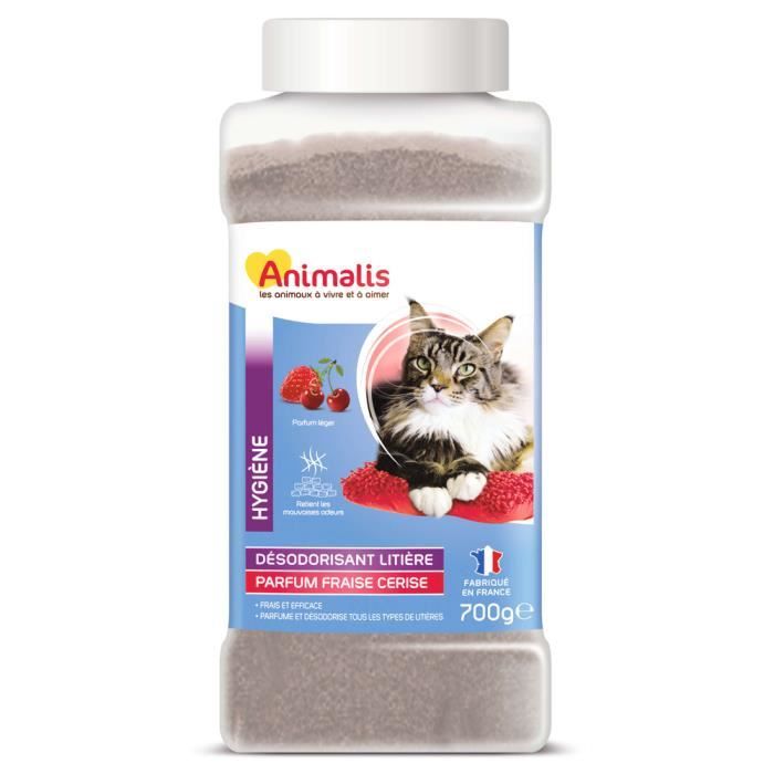 Animalis Desodorisant Pour Litiere Parfum Fraise Et Cerise Pour Chat 700g Cdiscount Animalerie