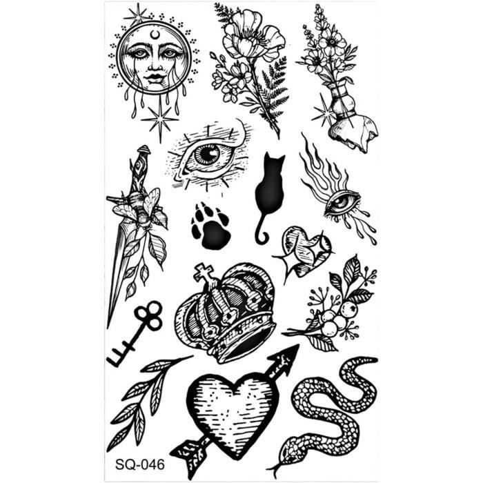 10 Feuilles Tatouages Temporaires d'halloween Néon pour Enfants