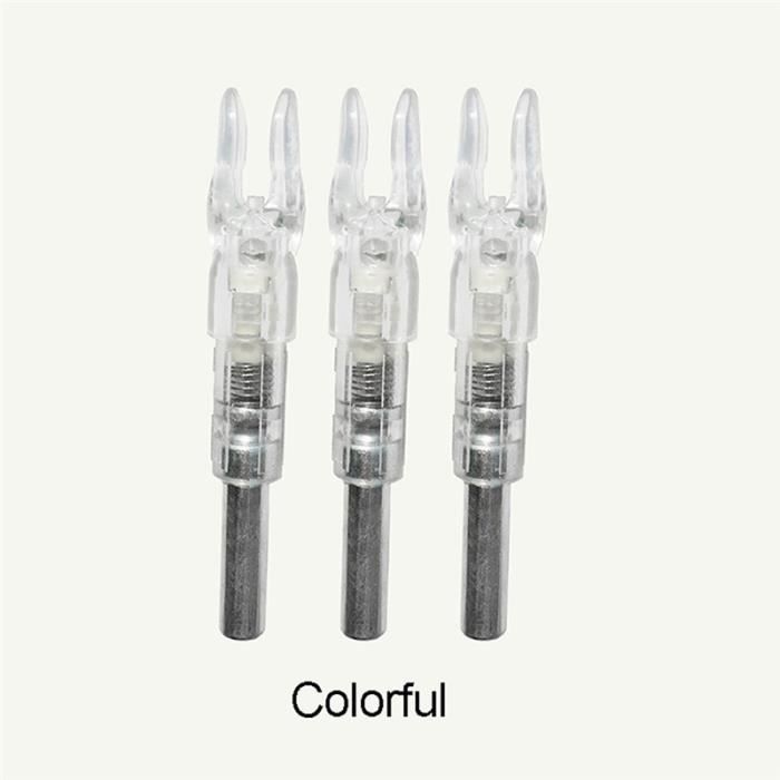 Deeabo Encoches De Flèche Lumineuses – 3 Pièces, LED Rouge, Allumage Automatique – Convient Aux Arbres Carbone 6,2 Mm – Chasse Et Tir Nocturne