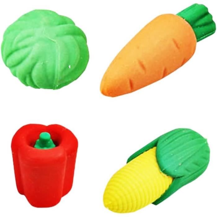 Gommes Crayons Fun En Forme De Rouge à Lèvres - Lot De 3 - Design Fruits Mignons Pour Enfants Et étudiants
