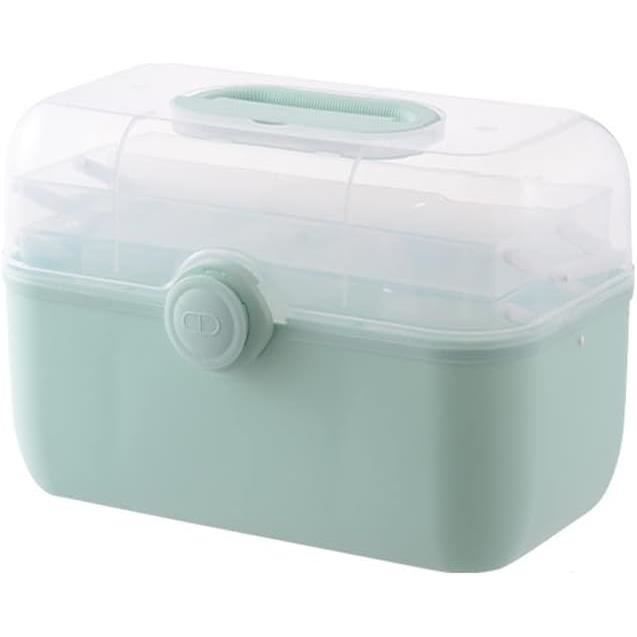 Boîte De Rangement 3 Couches Pour Médicaments & Premiers Secours - Portable, Spacieuse