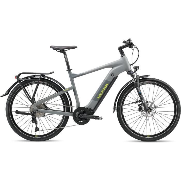 Hepha Vélo électrique Trekking 7 Performance, 708Wh, 90 Nm, App Support, 27,5 Pouce, Highstep, Gris foncé, L-52cm