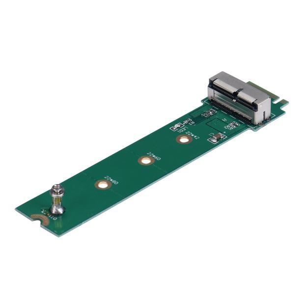 SODIAL Carte De Conversion Ngff M.2 Nvme Ssd 12 Et 16 Broches Carte Dadaptateur pour Macbook Air A1465 A1466 Pro A1398 A1502 Mise /à Niveau 2013-2015 Soutien Ssd