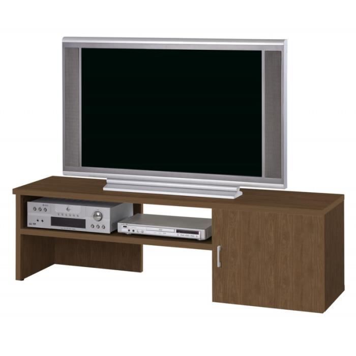 meuble tv 150 cm 65 pouces maxi 1 porte - noyer - l 150.2 x l 42.5 x h 48.3 cm