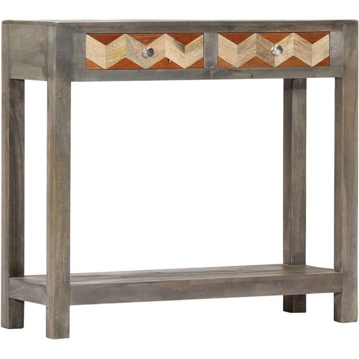 Console D’Entrée Étroite 105x30x81cm – 2 Étagères Ouvertes, Style Industriel – Meuble Rangement Couloir, Salon, Chambre - 3