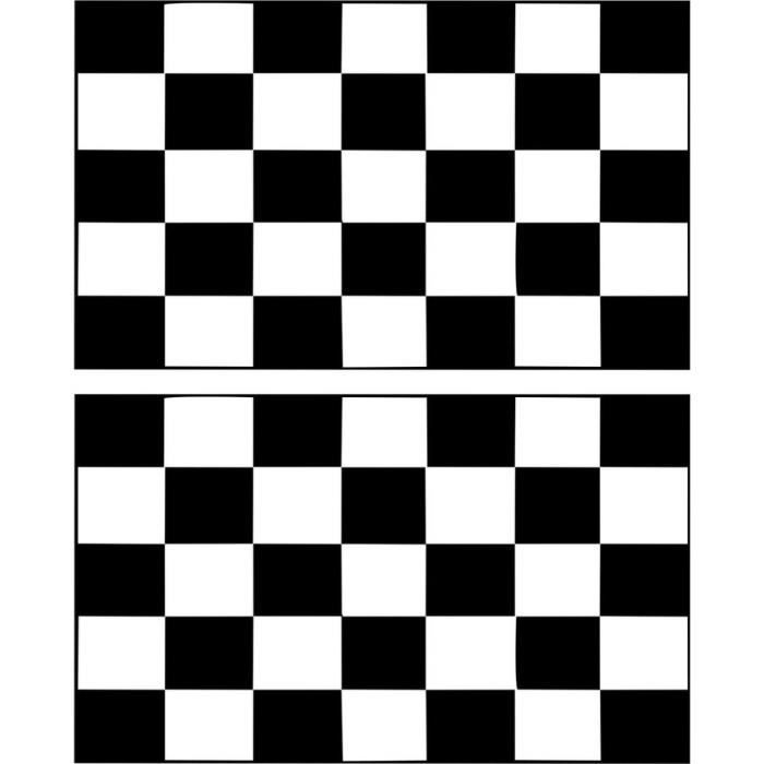 Acheter Sticker Damier - Motif drapeau carreau noir et blanc pour covering  toit de voiture dimension 152cm 1 m x 152 cm