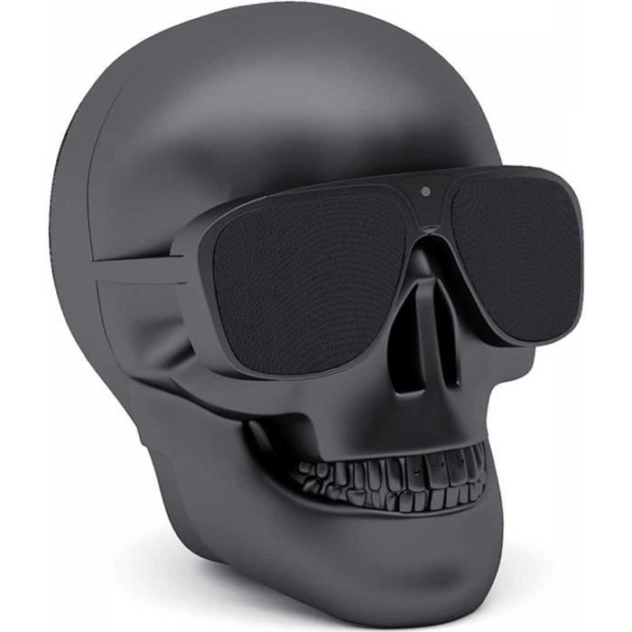 Mini Enceinte Bluetooth Tête de mort Noir Mat Cdiscount TV Son Photo