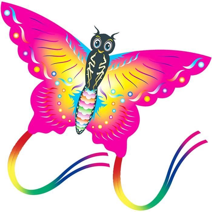 Cerf-volant Licorne Pour Enfants Et Adultes - 112cm Avec Queue - Nylon Résistant - Facile à Voler
