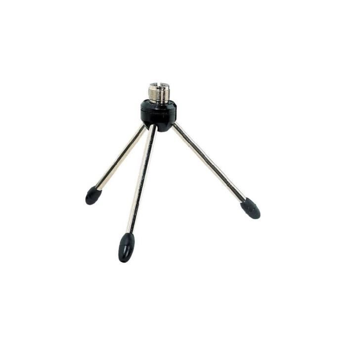 QUIK LOK A/26 BK - Pied De Micro Broadcast Table - Support Microphone Noir Satiné Stable Et Pro