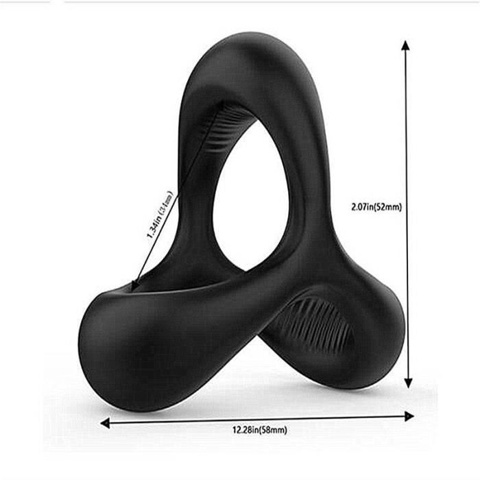 Anneau Pénien En Silicone Extensible LOVE AND VIBES - Noir - Vibrations - Neuf