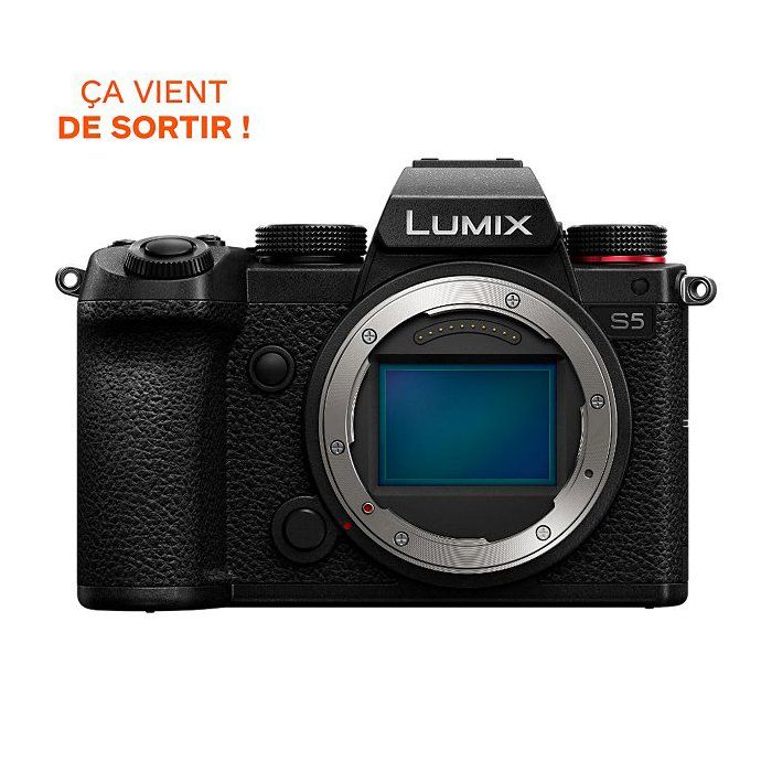 Appareil photo Reflex Lumix S5 Nu Noir - Panasonic - 4K (UltraHD) - 51 200 ISO - CMOS