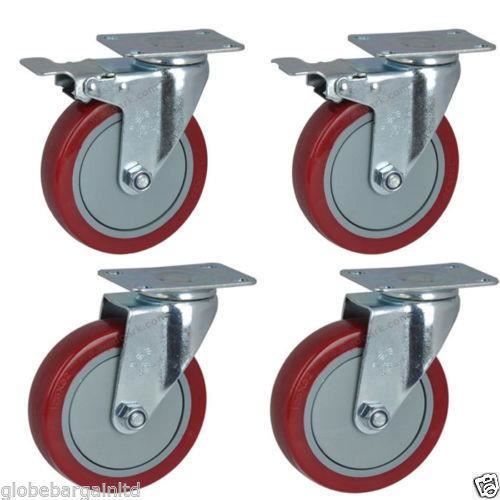 Roulette De Manutention Pivotante à Platine, à Frein Gemroll Resilex 100mm Guitel 86296447
