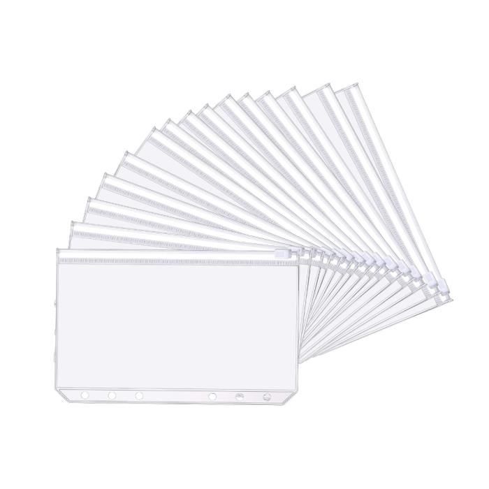 Pochettes enveloppes perforées plastique incolore transparent Par 5