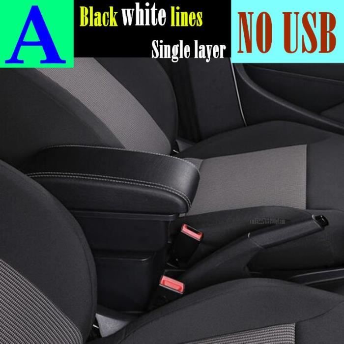 Accoudoir Centrale Pour Voiture Simili Cuir Noir - Auto