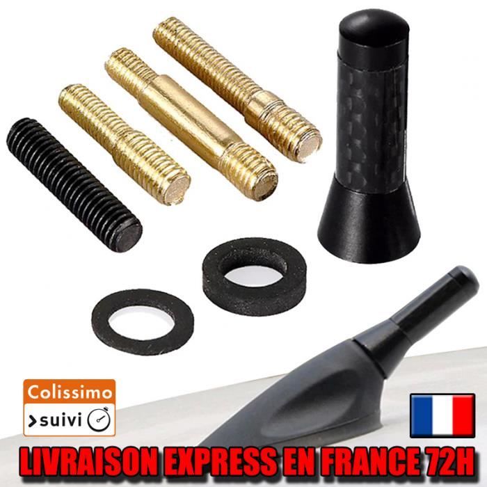 ANTENNE ALU COURTE NOIR 5,5CM PEUGEOT 206 3/5