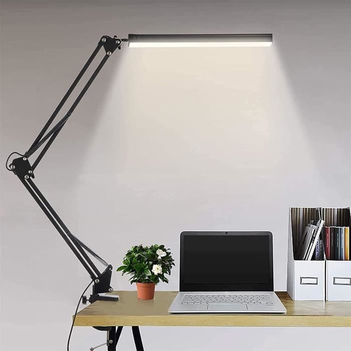 lampe de bureau led 10w lampe bureau table architecte usb 3 température de  couleur 10 luminosité, fonction mémoire, protection des