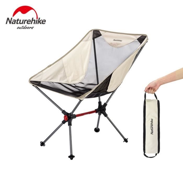 fauteuil jardin,chaise de plage pliable, portable, robuste, pour pique-nique, pêche, camping, extérieur - type light khaki