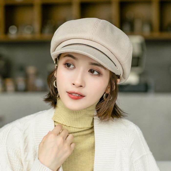 Casquette,Style coréen décontracté béret chapeaux femmes dames