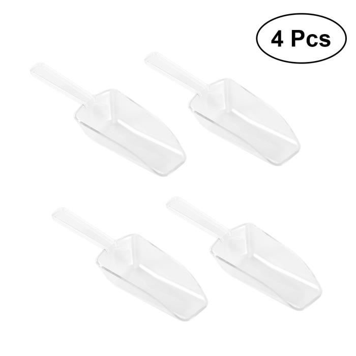 Ustensiles Cuisine Pratique SCSpecial 6 Cuillères En Plastique Transparent - 3 Tailles Pour Aliments Set Pelles Bonbons Café