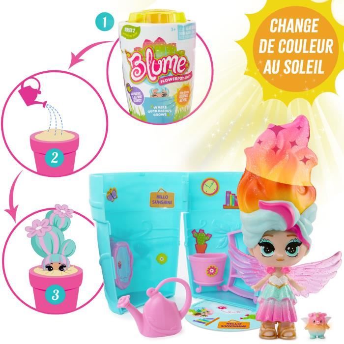 Pack de 3 Surprise Blume-Poupées à Collectionner Qui Poussent comme des Fleurs SK02222 Bandai 