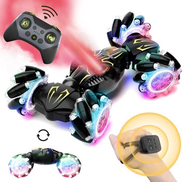 Voiture RC Tout Terrain - BLEOSAN - Voiture Télécommandée Enfant - 3 modes (télécommande montre geste) - 2x500mAh - 360°/drift