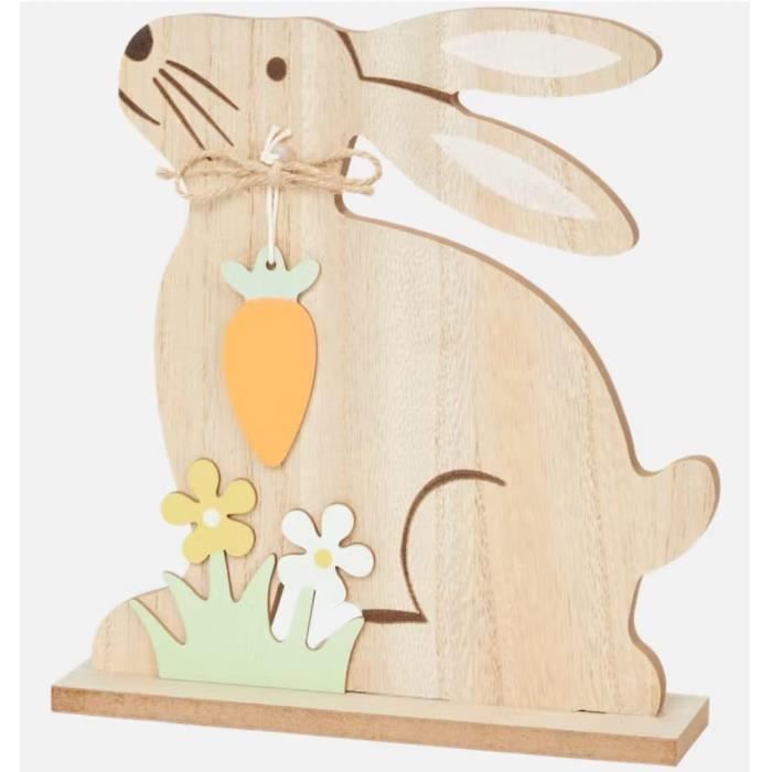 Baker Ross Lapin De Pâques En Bois - Lot De 4 Marionnettes à Fabriquer Pour Enfants - Kit Créatif AW331