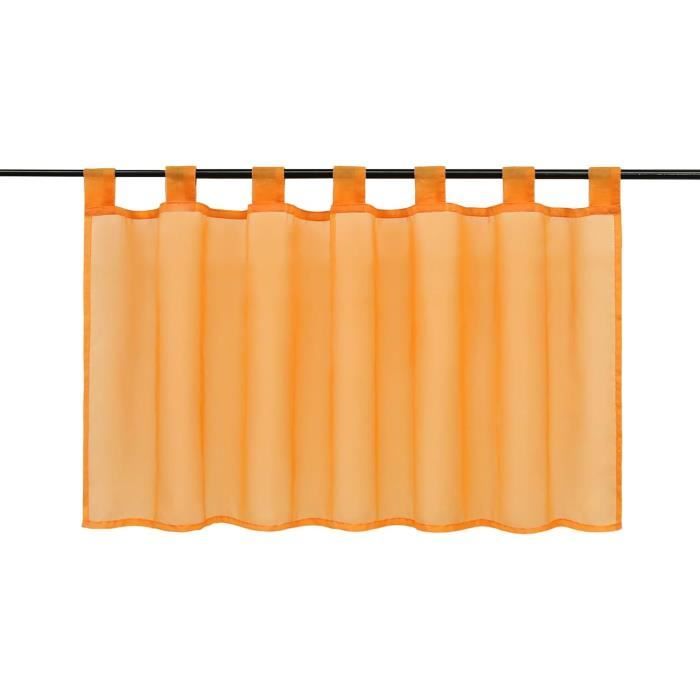 Style Campagne Carreaux Rouge Rideau Brise-Bise Joyswahl Helene - Carreaux Rouge, 100% Polyester, 30x90cm, Perforé Pour Tringle Voilage Carreaux Rouge