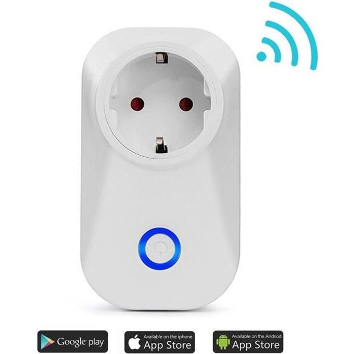 Blanc+Lot 3 COOSA Wifi Prise Intelligente Smart Prise Connectée Compatible Android iOS Prise de Courant Intelligente avec  Alexa/Google Home/TFTTT 