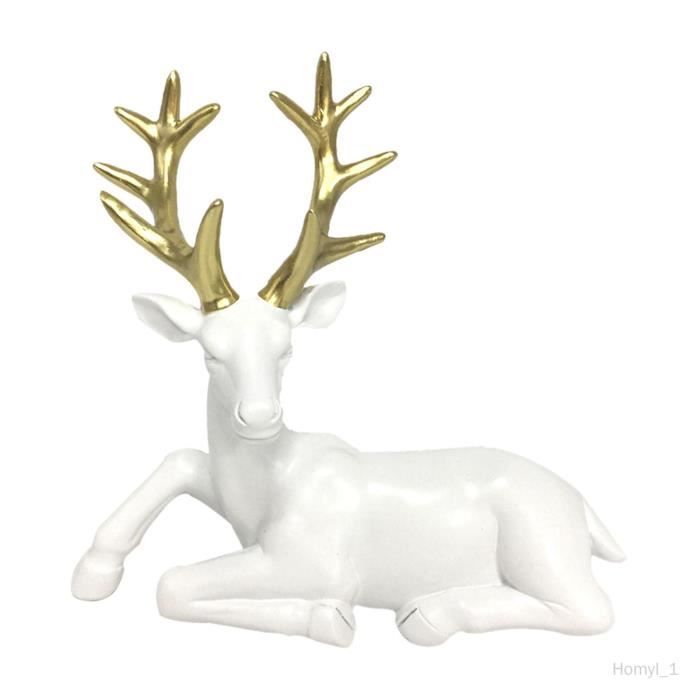 Figurines De Cerf En Métal Noir Mat - Décoration Moderne Pour Noël Ou Toute L'année