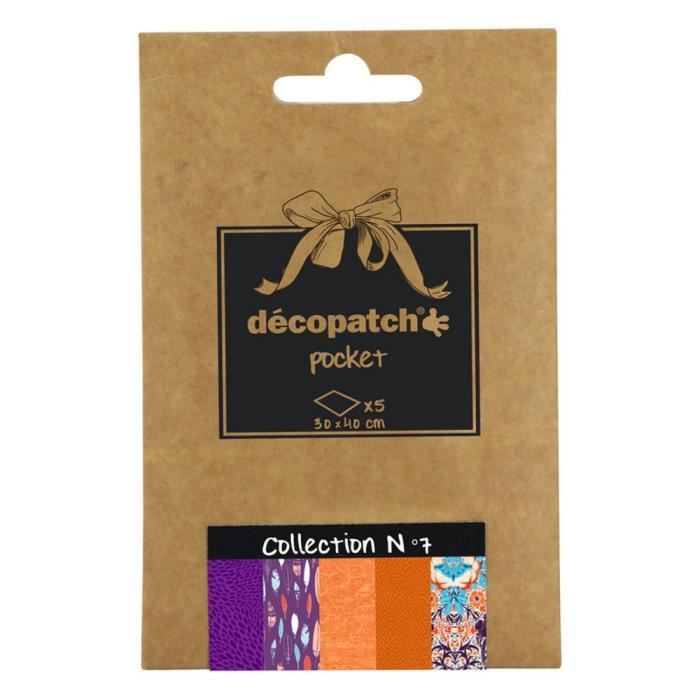 Decopatch - Deco Pocket 5 feuilles 30x40cm - Collection N 7