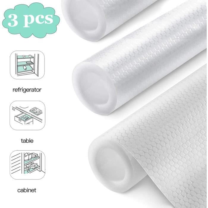 Gris //Point Zindoo 44.5x150CM Fond de Tiroir Tapis frigo EVA Tapis Fond de Tiroir Antiderapant Non-adhésif Antibacterien Étanches pour Protection Tiroir Cuisine Placard Etagere Frigo l/'évier