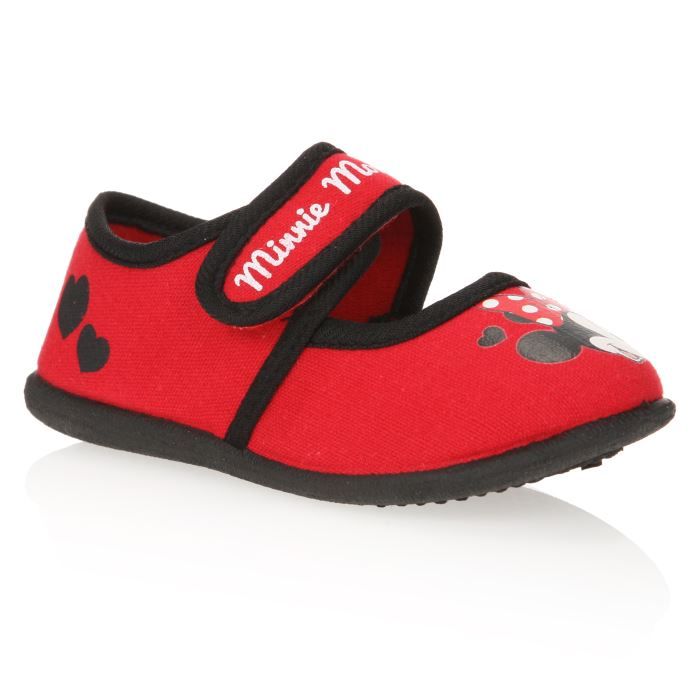 Minnie Mouse Chaussons Bebe Et Enfant Fille Rouge Cdiscount Chaussures