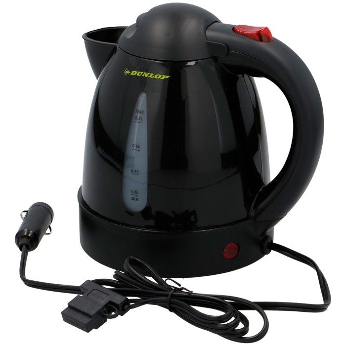 Bouilloire - DUNLOP - 250W - 24V - 0.8L - Allume-cigare pour camion