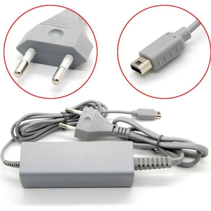 Adaptateur Secteur Alimentation pour Nitendo WII U Gamepad Cdiscount