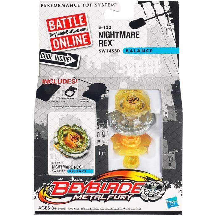Toupie Beyblade Metal Fury Nightmare Rex Et Son Lanceur Toupie Type Equilibre - Cdiscount Jeux 